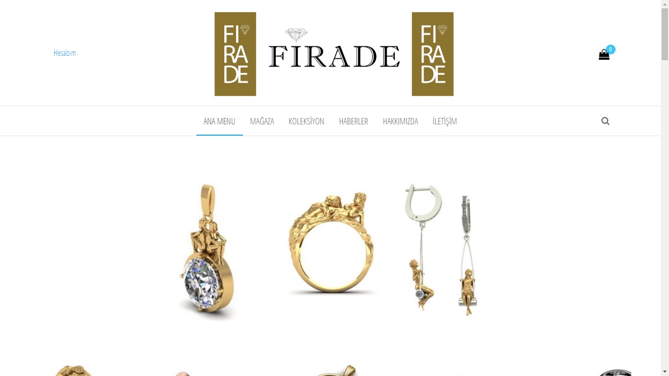 Firade Mücevher — Tasarım & E-ticaret Sitesi