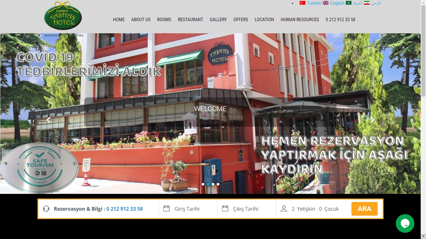 Taşhan Hotel — Otel & Rezervasyon Web Sitesi